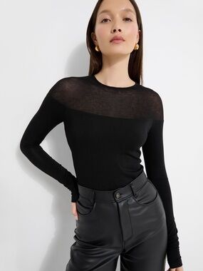 Marcella NYC Pearl Jersey Top - sz XS